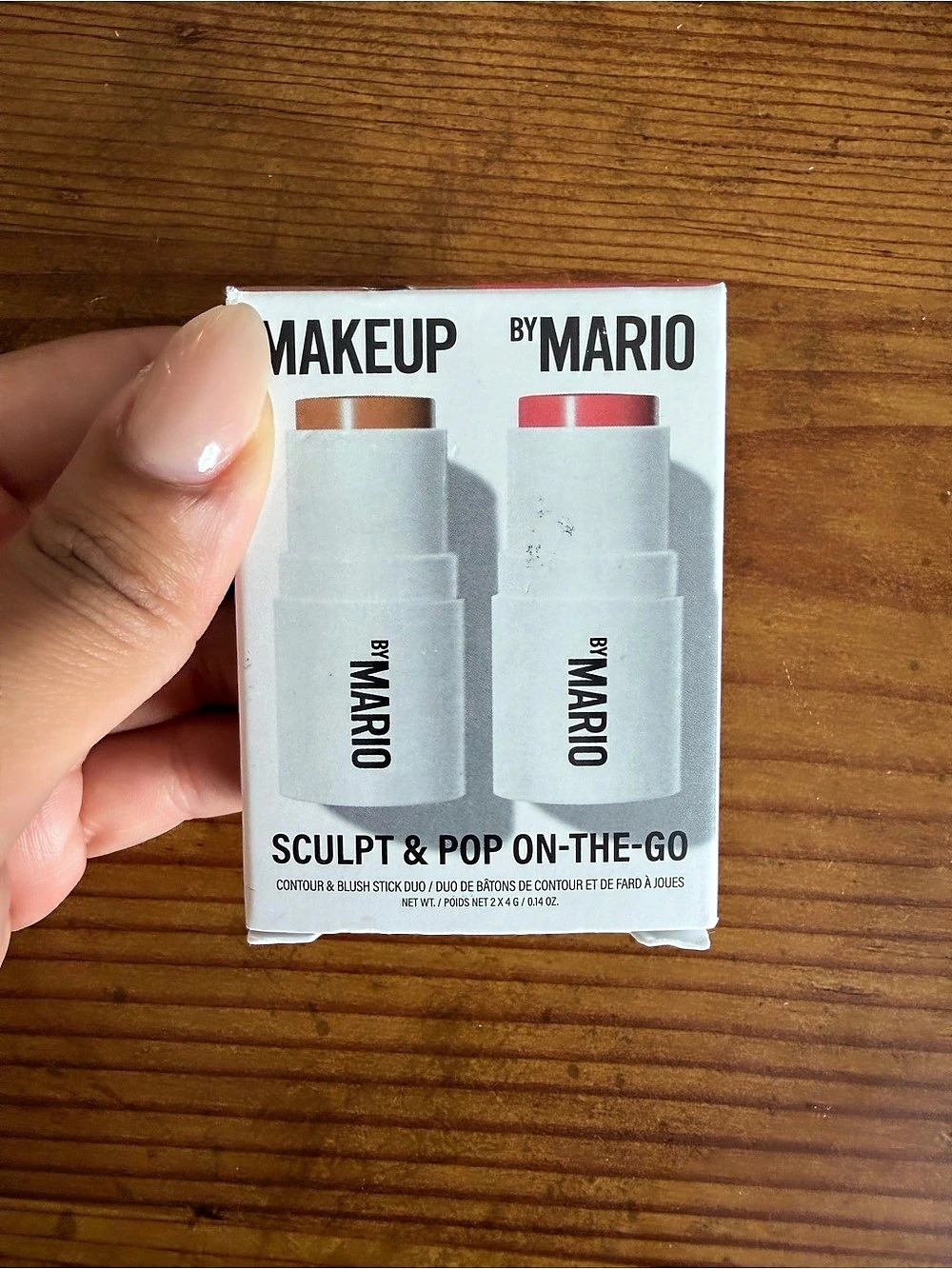 MAKEUP BY MARIO Sculpt & Pop On-The-Go Contour & Blush Stick Duo in Brown & Pink